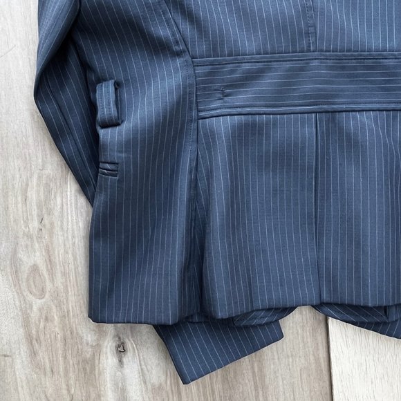 SIGNATURE BY LARRY LEVINE Women’s Gray Blue Long Sleeve Lined Blazer Jacket 2P - Picture 6 of 11